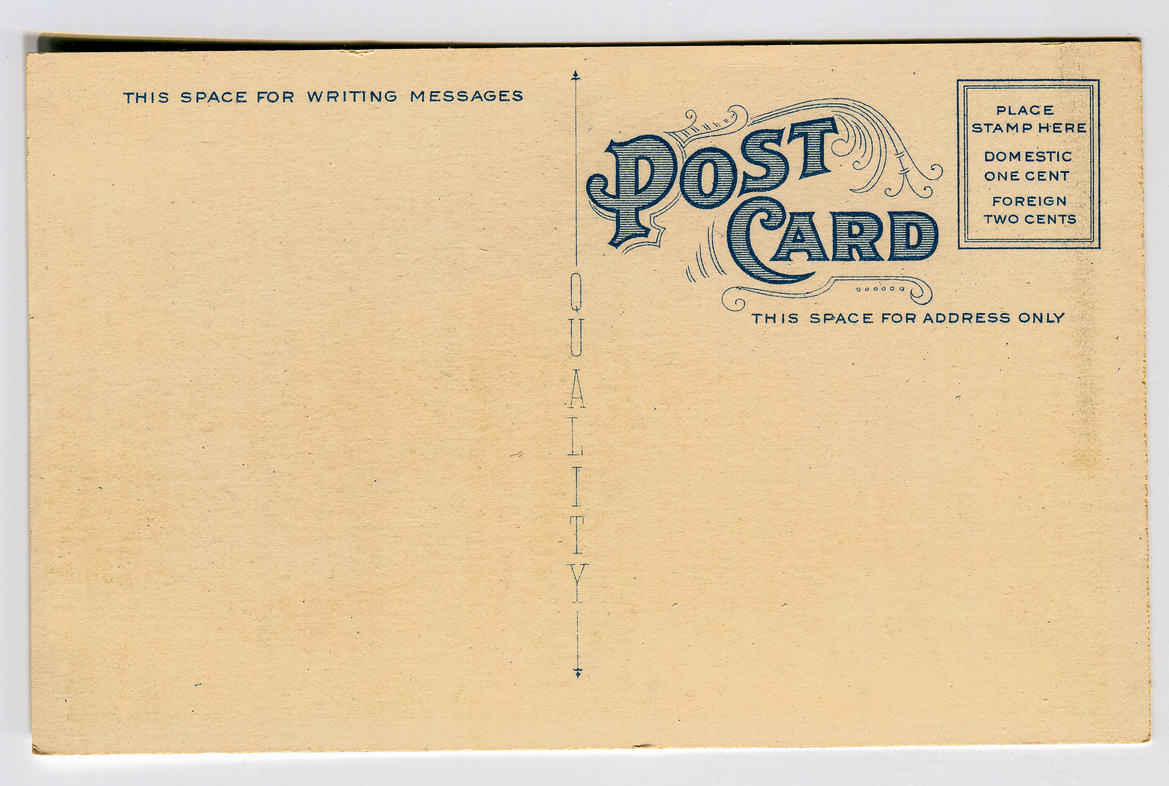 Penny Post Card Back
